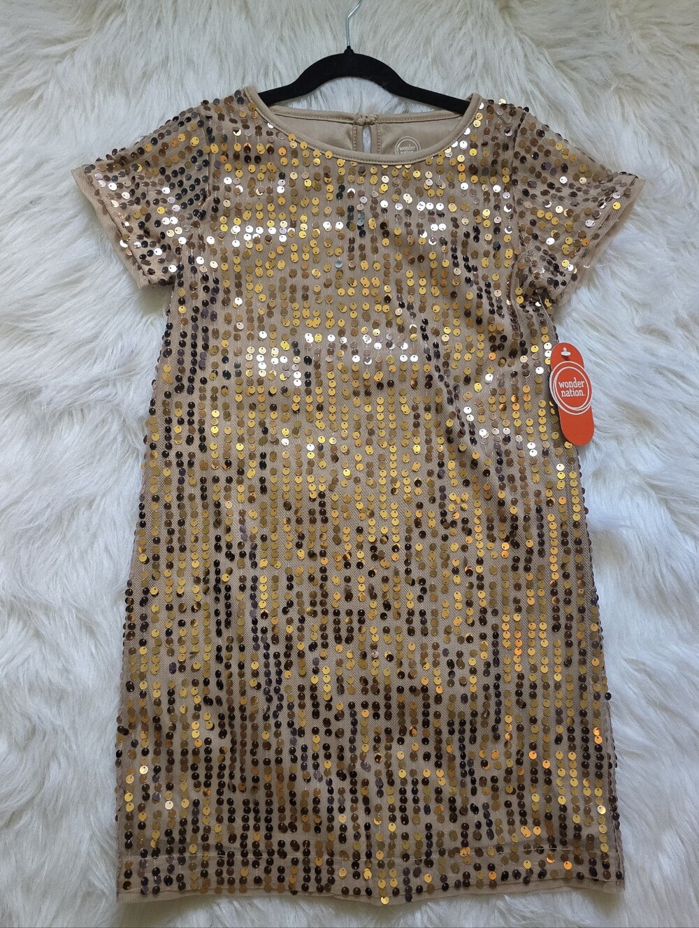 NWT GIRL'S WONDER NATION SEQUIN DRESS